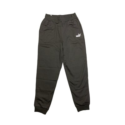 Спортивные брюки из флиса с завязками и логотипом Puma Womens Essential с вышивкой (черный, S)