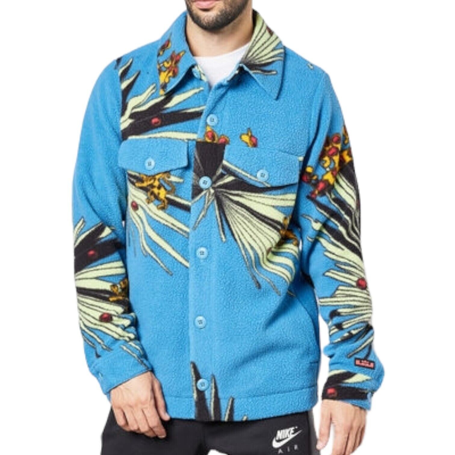 

Мужская куртка на пуговицах Nike LeBron Sherpa голландского синего цвета DA6707-469, размер, Синий, DA6707-469