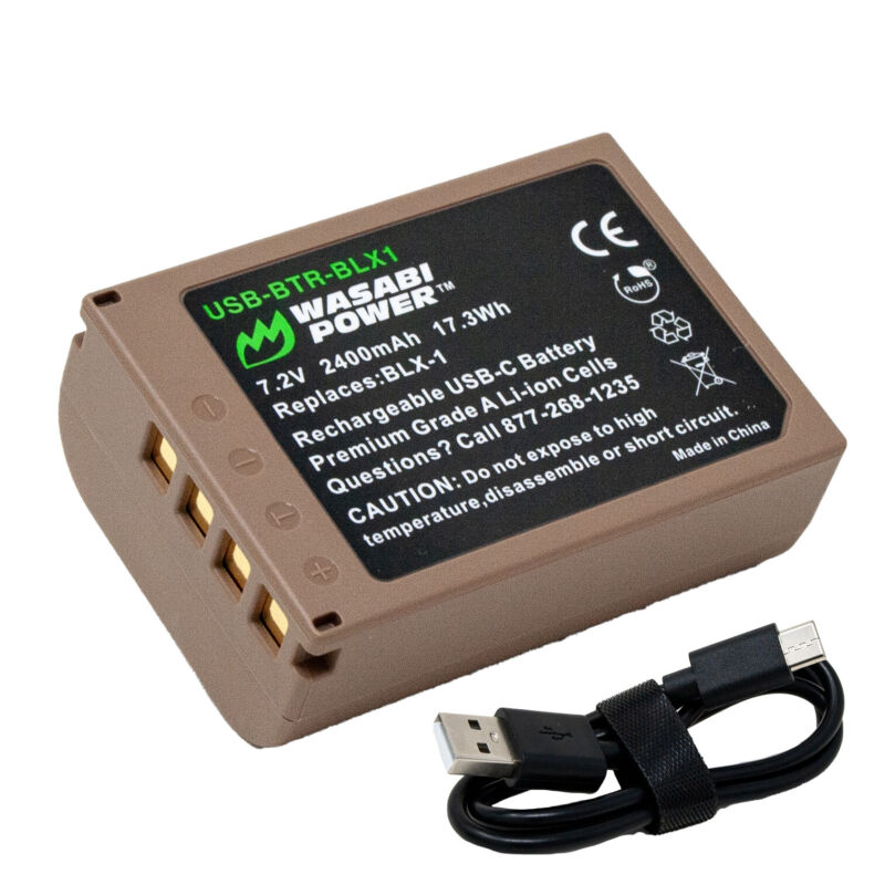 Wasabi Power Usb Battery For Olympus Blx-1 With Usb-c Fast Charging