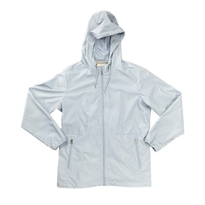 

WP Weather Proof Женская повседневная легкая дождевик с капюшоном (выцветшая джинсовая ткань,, Faded denim