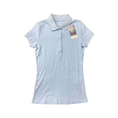 

Поло IZOD Junior Girls Easy Care Interlock Short Sleeve Approved Schoolwear Polo, Light blue