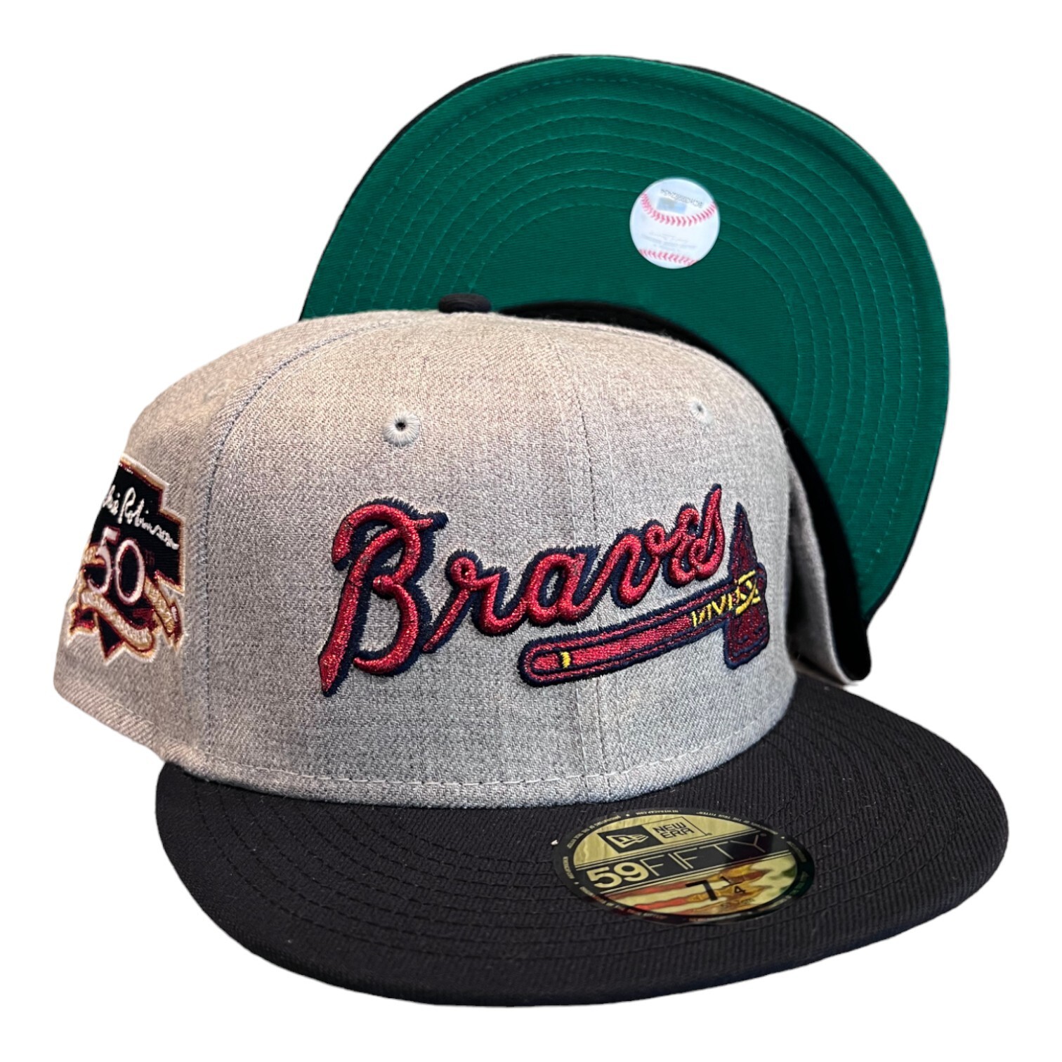 New Era Atlanta Braves 59FIFTY Fitted Hat Gray Jackie