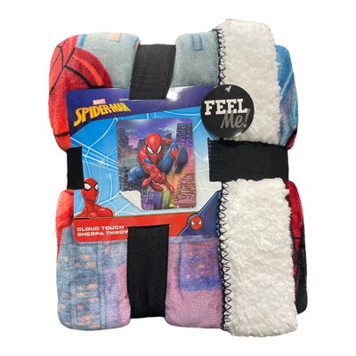 Ультрамягкое шерстяное одеяло Marvel Spiderman 50x60 Cloud Touch Ultra Soft Sherpa