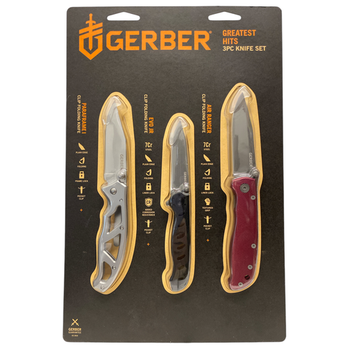 Набор складных ножей Gerber Greatest Hits Paraframe I, Evo Jr и Air Ranger, 3 шт.