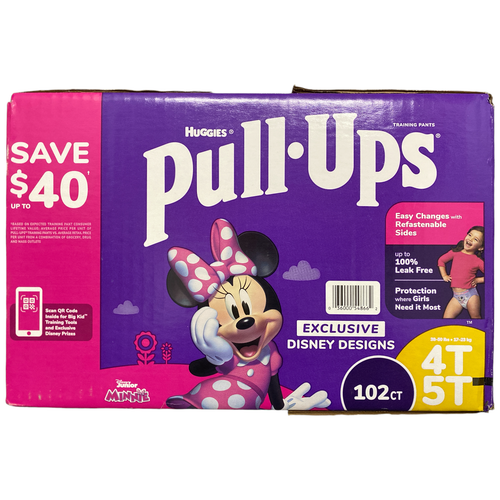 Тренировочные брюки-подтяжки Huggies для девочек, от 4 до 5 лет, 102 карата