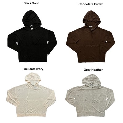 

Женское худи из смесового кашемира с отделкой в рубчик Members Mark