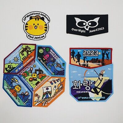 RARE 25th World Jamboree Korea 2023 Official Patch / Activity Award badge SET
