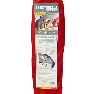 Sport-Brella Premiere 8 UPF 50+ Переносной зонт с регулируемым козырьком, Красный