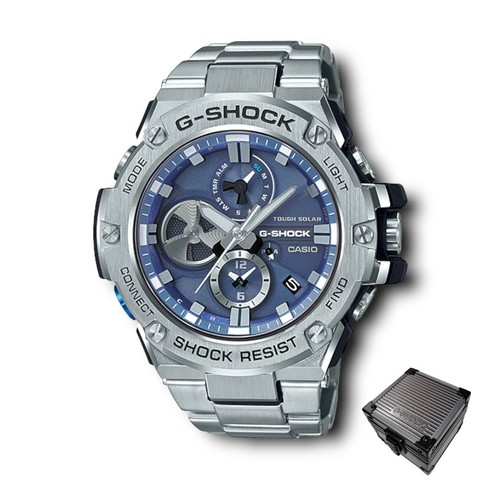 Pre-owned Casio G-shock G-steel Gst-b100d-2a Bluetooth Ios Android Men Watch Treasure Box