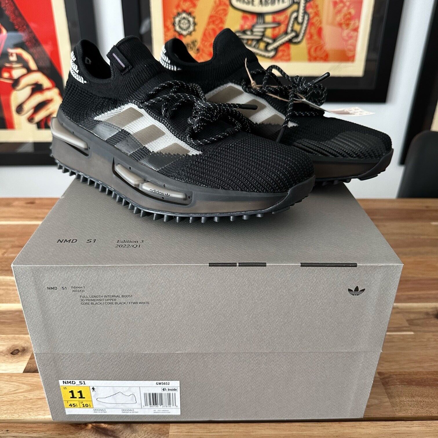 Adidas NMD S1 Core Black Size 11 US Mens GW5652 | eBay Adidas NMD S1 Core Black Size 11 US Mens GW5652 | eBay
