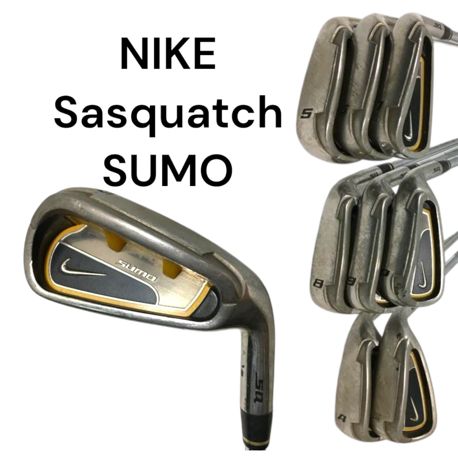 NIKE - ナイキゴルフアイアンセットSasquatch SUMO(5I〜PW)6本 NIKE] Sasquatch SUMO Iron Set 8pcs 5-6-7-8-9+Pw+Aw+Sw Shaft