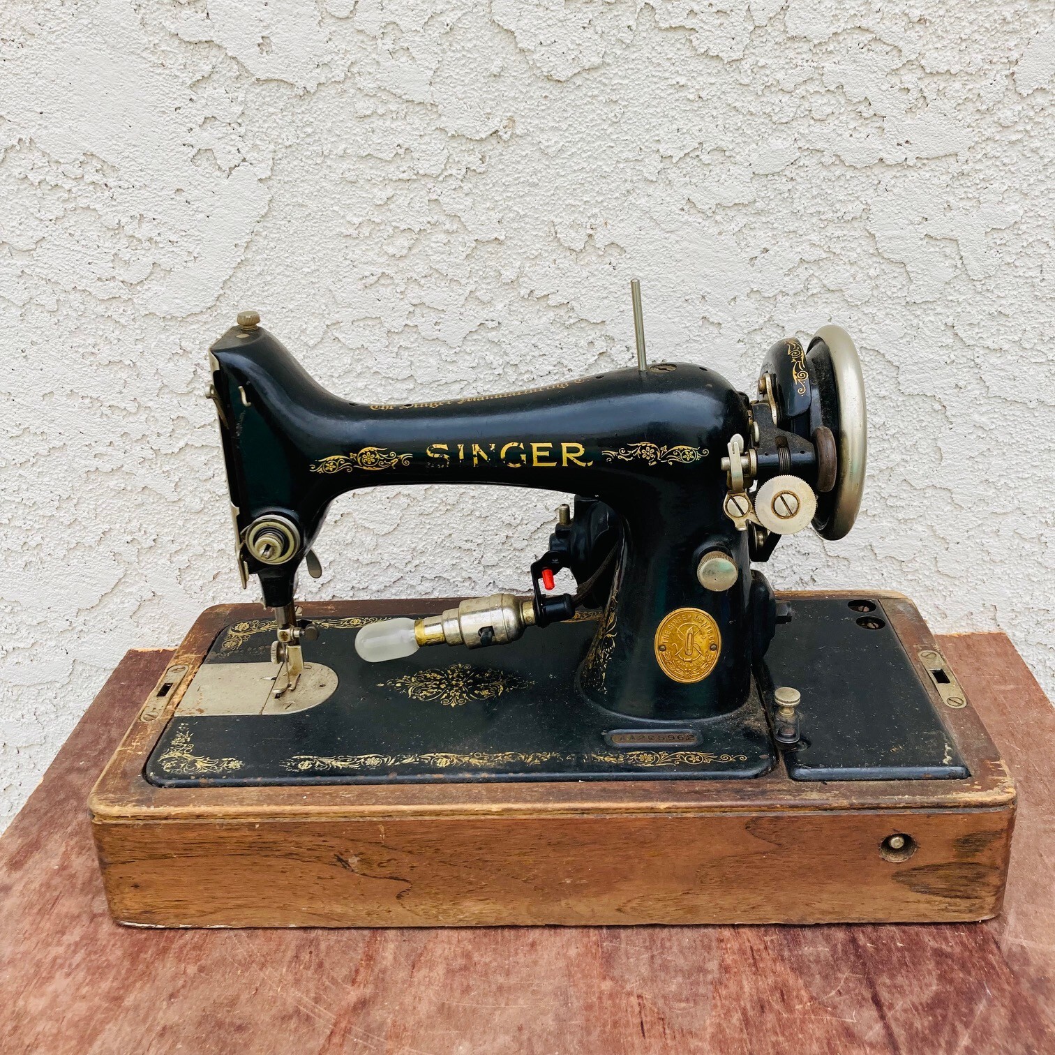 vintage an・an no.31 VTG 1928 Singer 99 Portable Sewing Machine AC056058 w Case