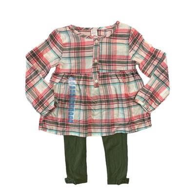

Комплект спортивной одежды Carters для девочек из двух частей: топа с длинными рукавами и леггинсов
