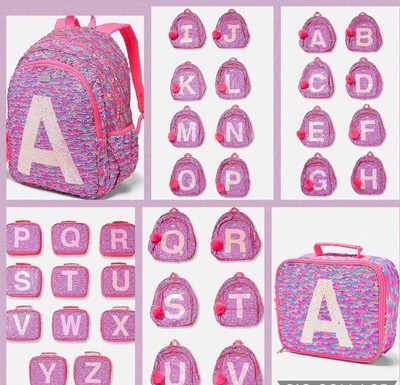 justice flip sequin initial backpack