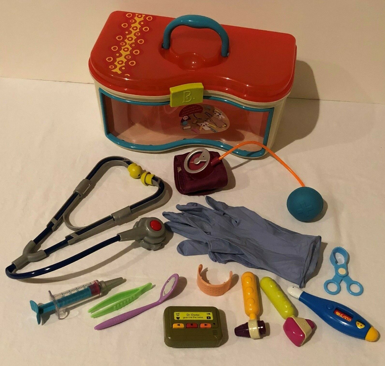 B Toys Pretend Play Medical Doctor Kit Set Toy Pager Stethosco...