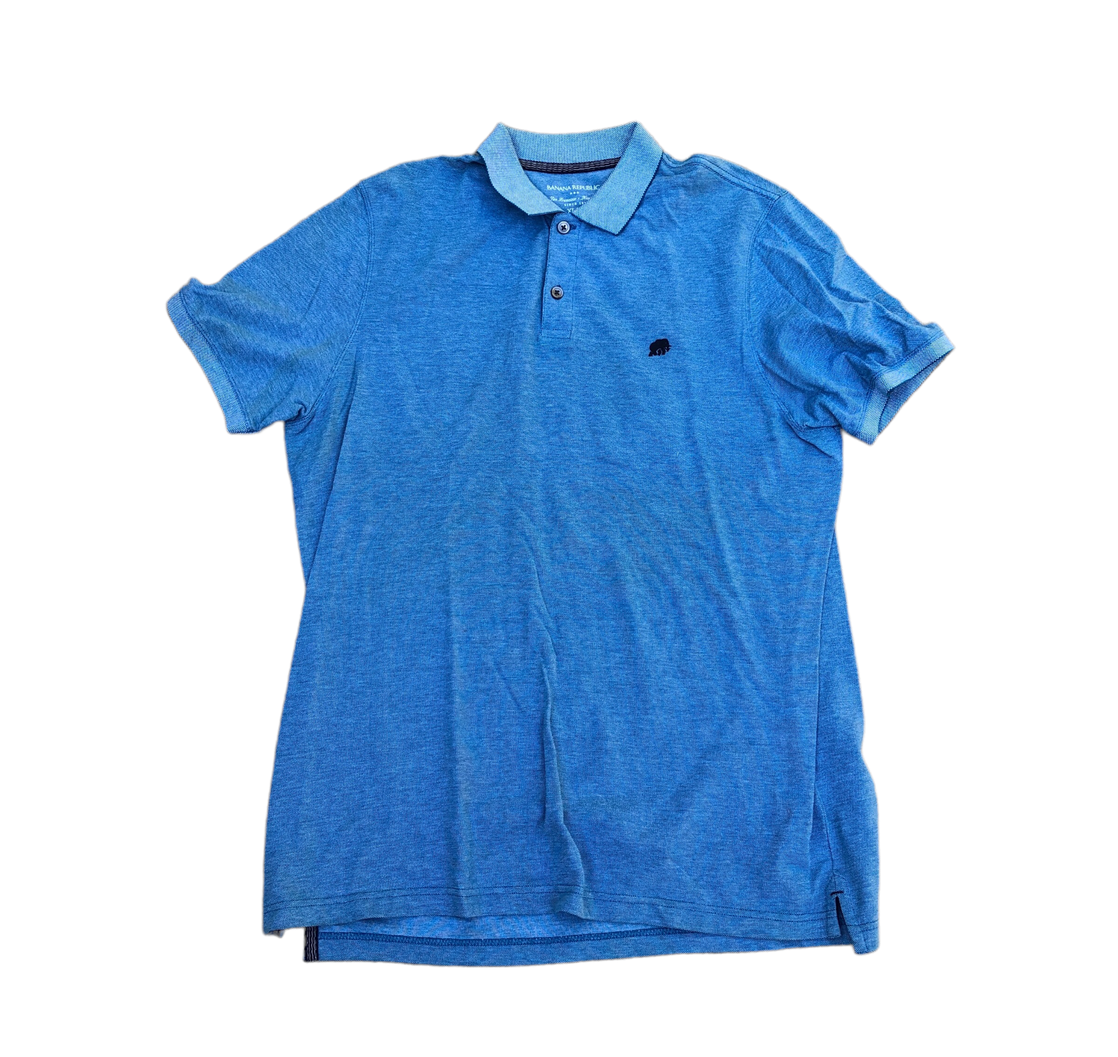 BANANA REPUBLIC Textured Polo Shirt Mens XL Blue Short