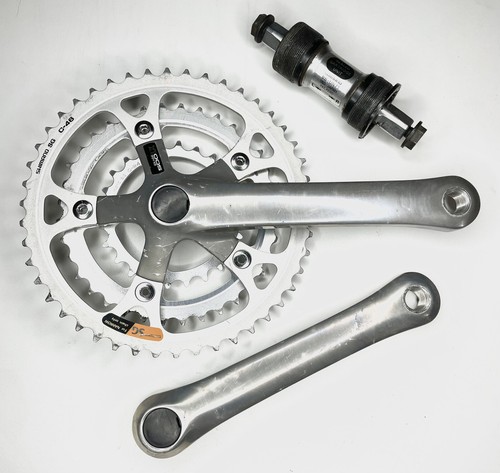 Vintage Shimano Exage LX Triple Crankset FC-M500 BB-UN71