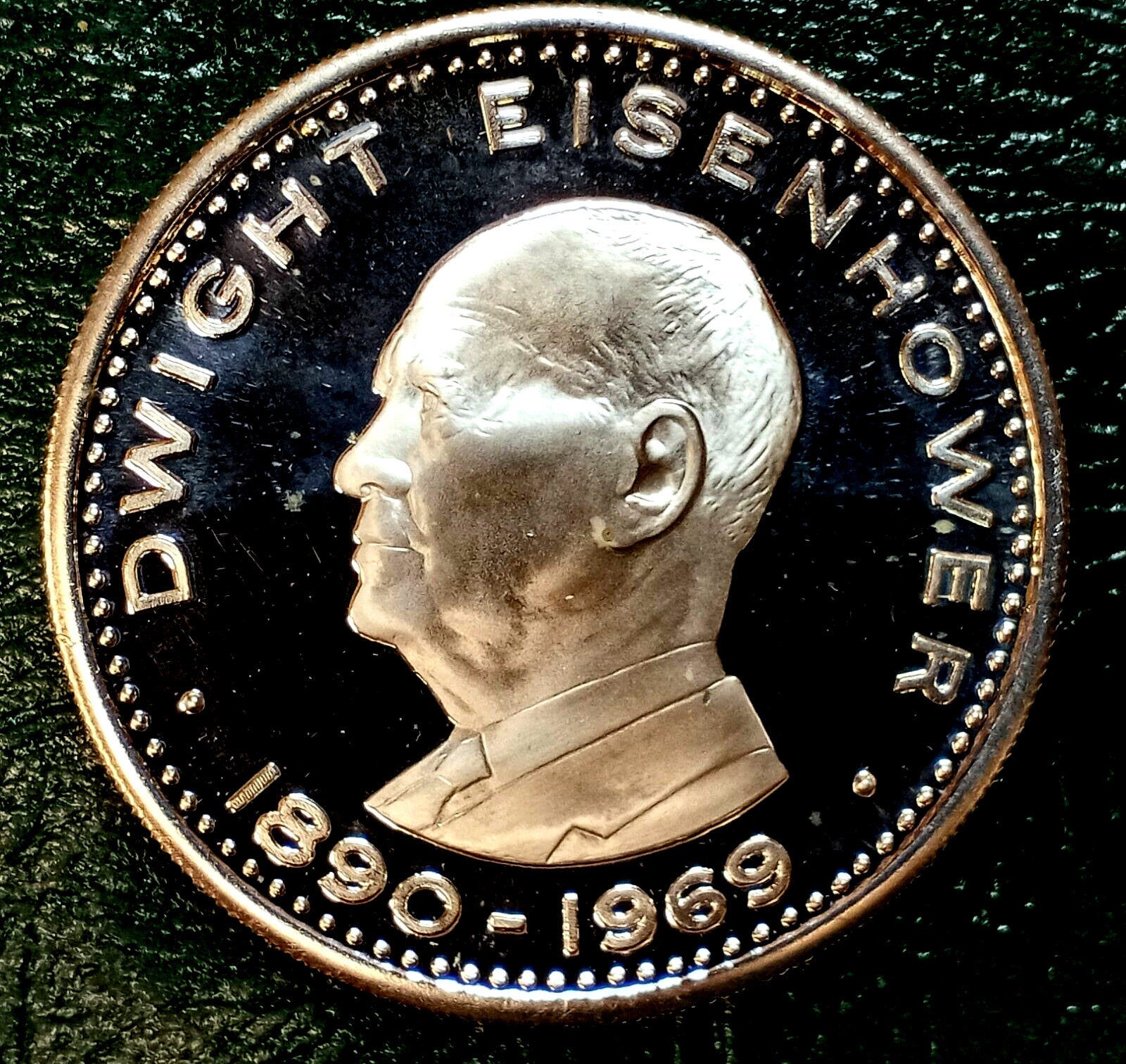 1970 Ras Al-Khaimah 10 Riyal Silver Coin Featuring Dwight