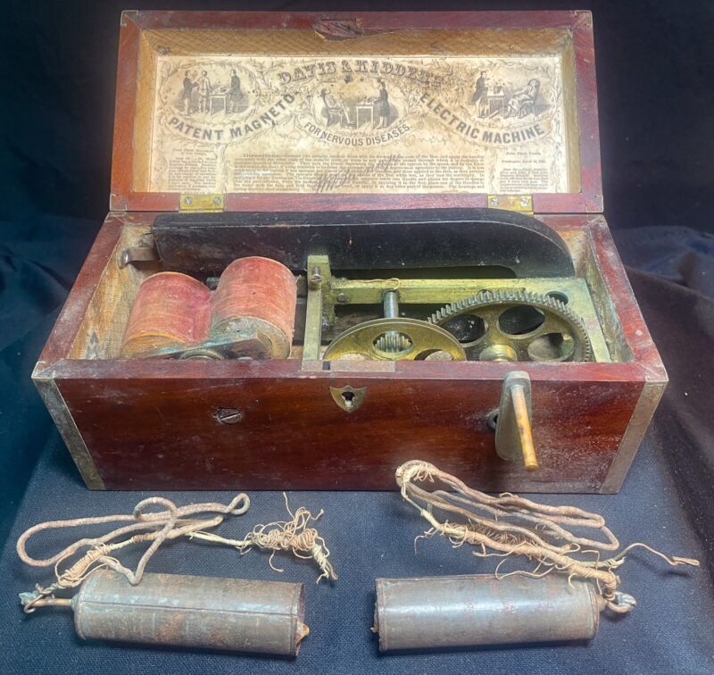**SHOCKING** & RARE Antique AC "Magneto-Electric" Quack Medical Device (c. 1865)
