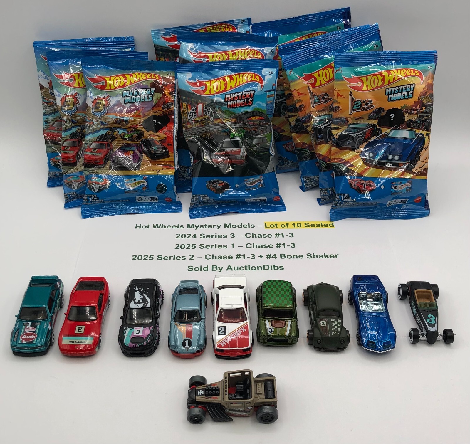 ホットウィール MYSTERY BONE SHAKER 3台 Hot Wheels Mystery Models 2024 Series 3, 2025 Series 1&2 +
