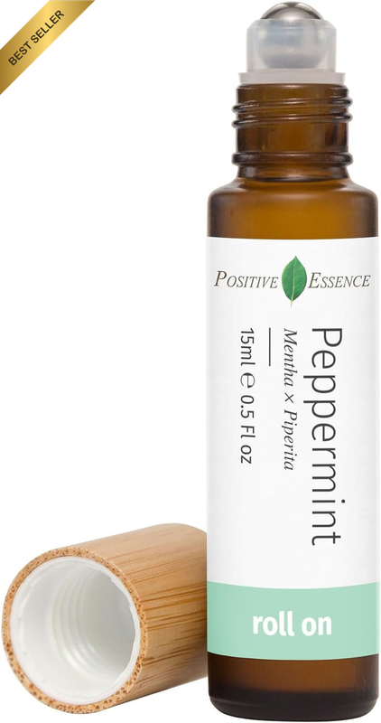 15Ml Peppermint Roll-On Essential Oil with Metal Roller Ball Travel Safe
