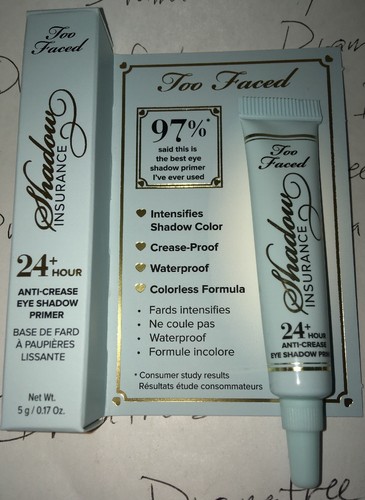 Too Faced *Shadow Insurance* 24+Hour Eye Shadow Primer 5g/.17oz Travel Mini BNIB