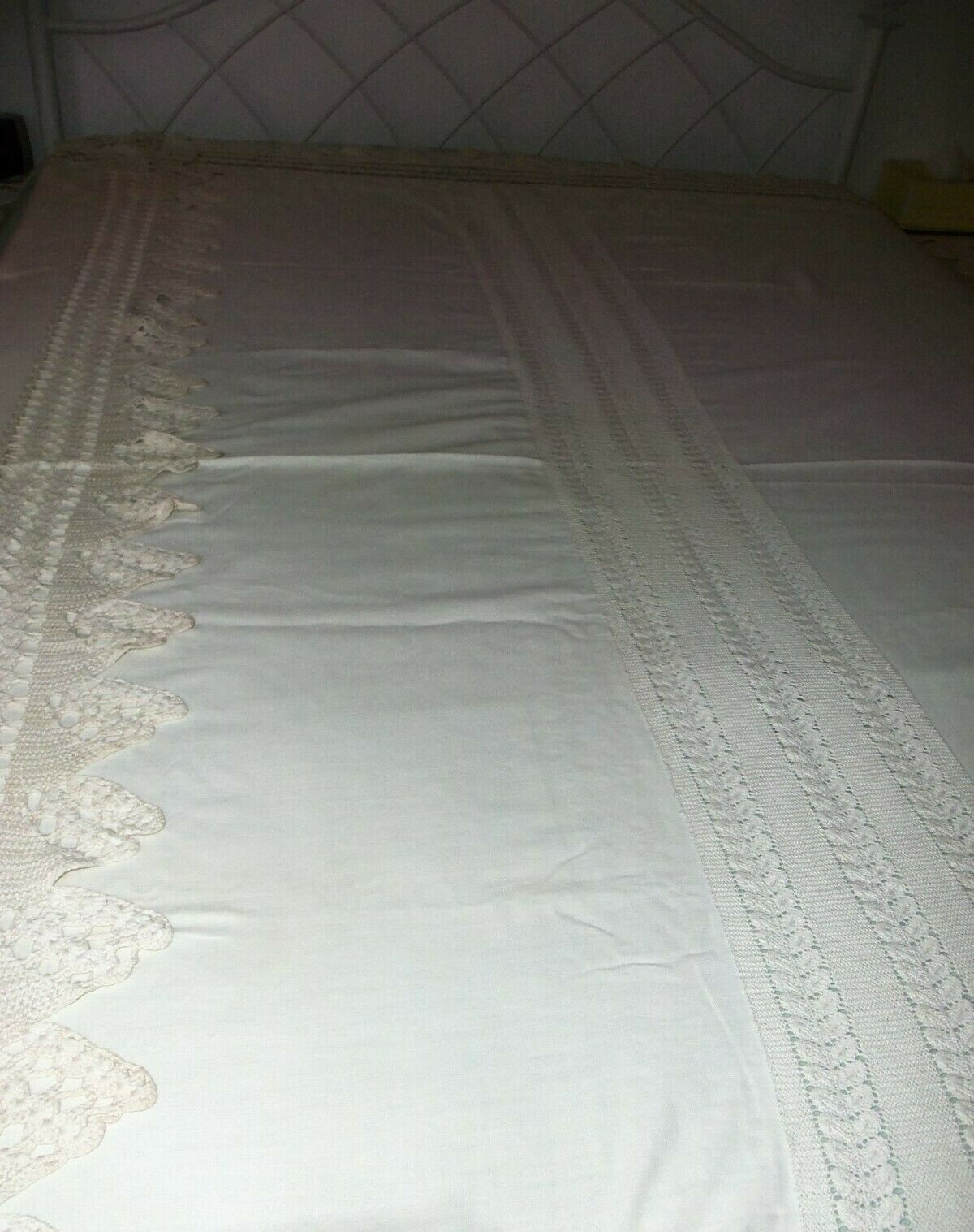 VINTAGE BEDSPREAD-ECRU COTTON 8