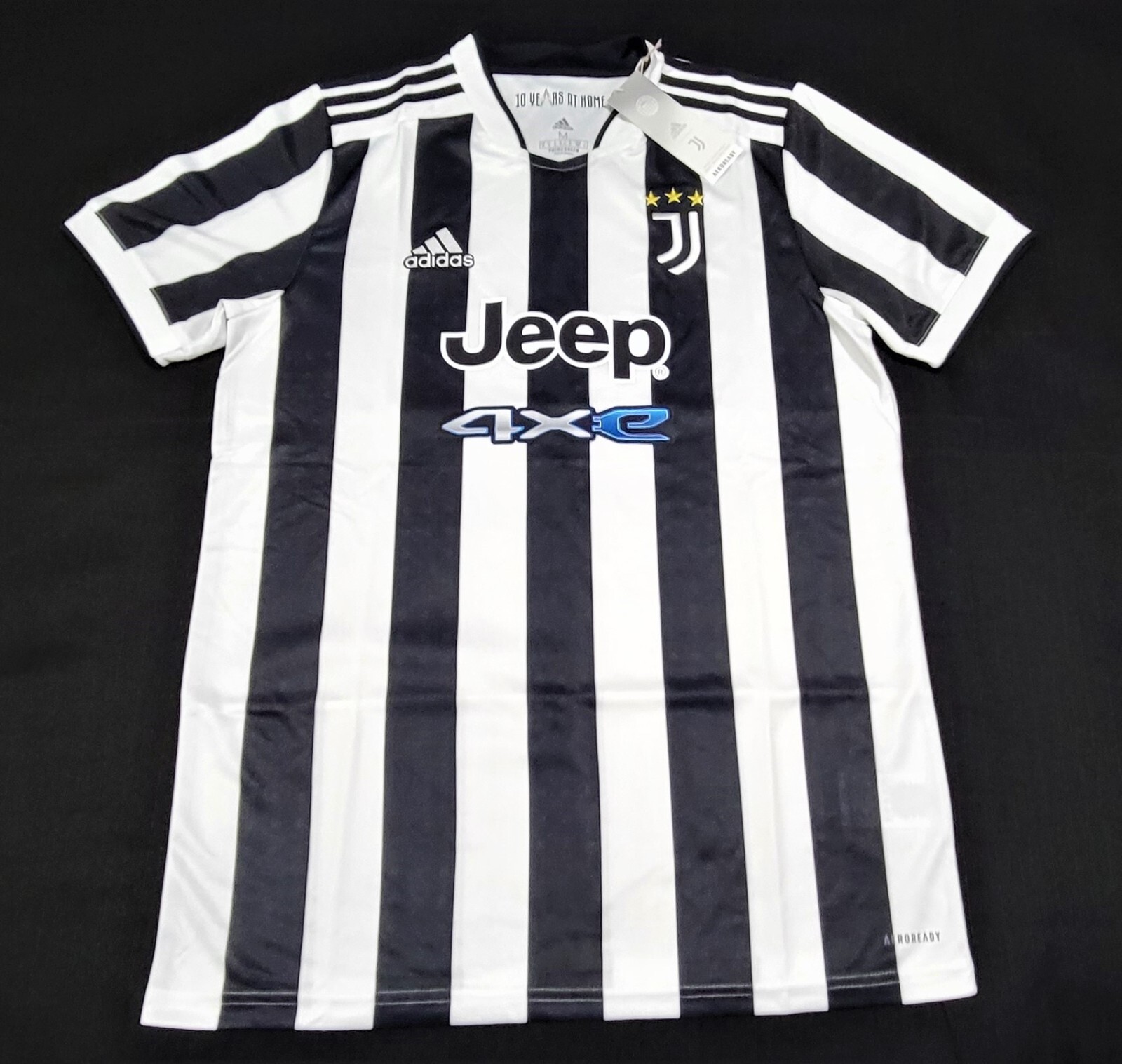 値下中！Juventus adidas シャツ 白/黒 ストライプ 新品 9tz5DP1R_WBK.png