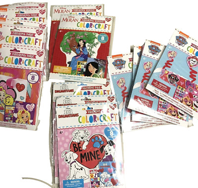 Paw Patrol, Mulan, Suny Day, Disney Cafe Craft Color Activity Sets 14 packs