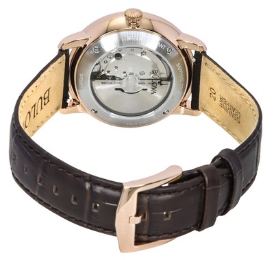 Pre-owned Bulova Hudson Brown Leather Strap Silver Dial Automatic 97b225 30m Mens Watch