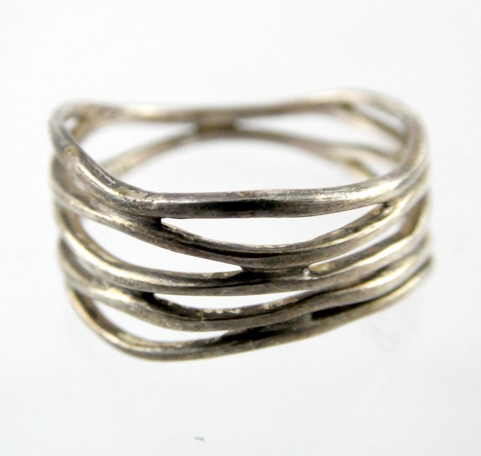 LA Sterling Silver Multi Intertwined Band Ring 925 Size 7.5