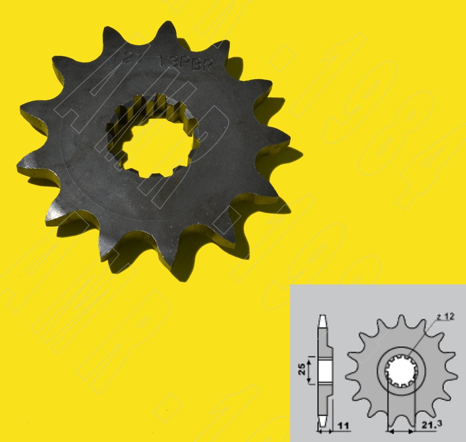 PIGNONE PBR  ACCIAIO  Z 17 HUSQVARNA 250 - 350 - 450 - 510 - 610   P. 520  727
