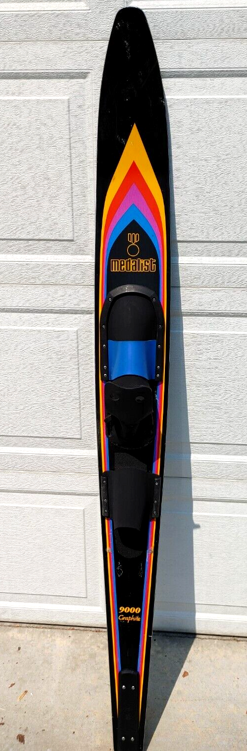 Vintage Retro Bassett Medalist 9000 Graphite Water Ski 168