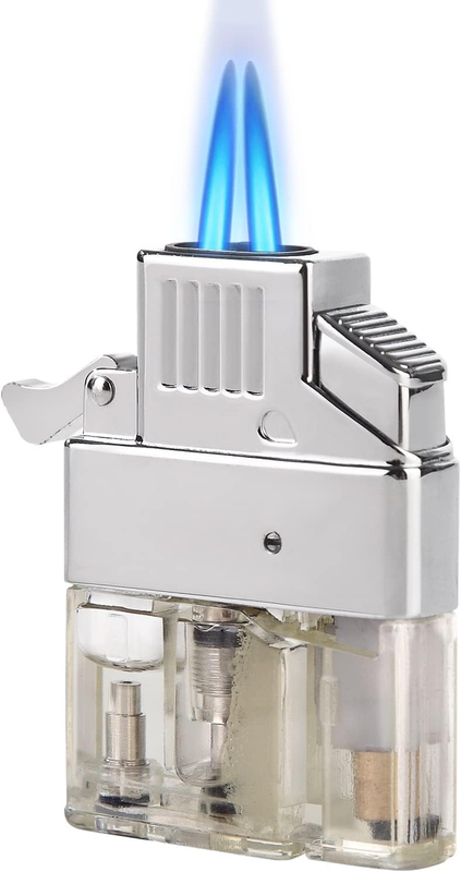 Insert, Windproof Gas Lighter With Dual Torch Jet Flame Adju