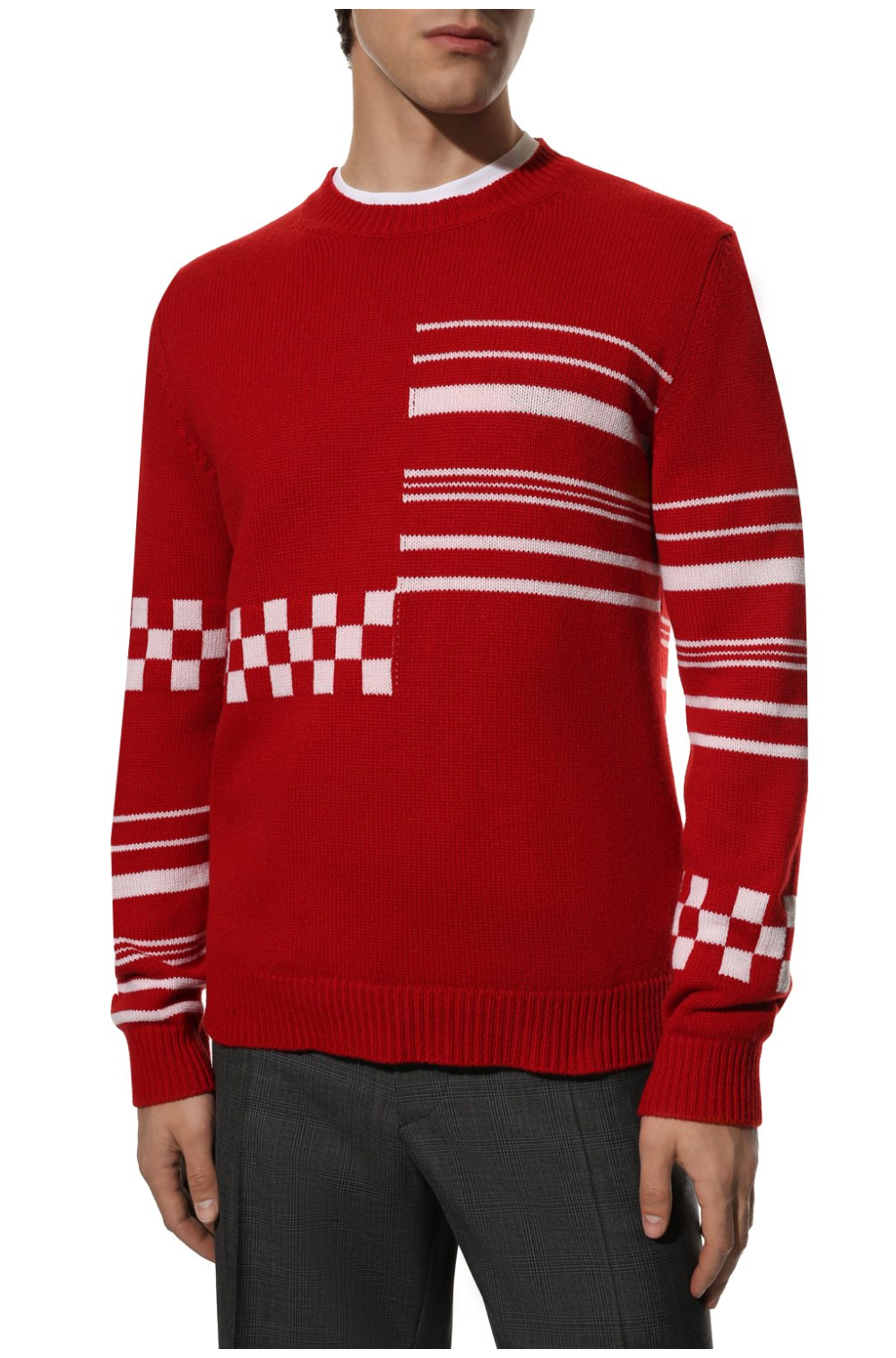 【送料&関税込】Prada Ivory Stretch Cashmere Blend Sweater Prada Cashmere and Wool Crew-Neck Sweater | Saks Fifth Avenue