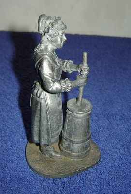 the franklin mint the butter churner fine pewter statue figurine