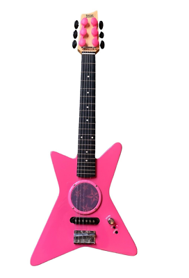 First Act Discovery Pink Portable 9V Electric Guitar Built in Amplify 2009