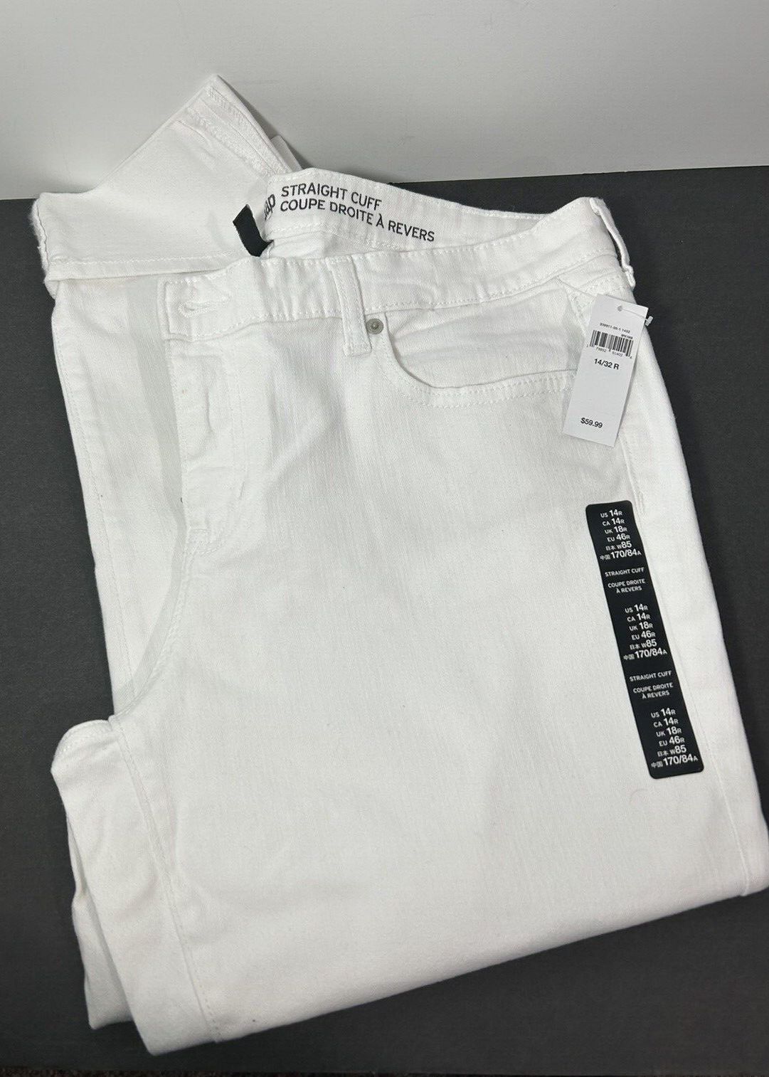 New Gap Straight Cuff Coupe Droite A Revers Women's Plus 14