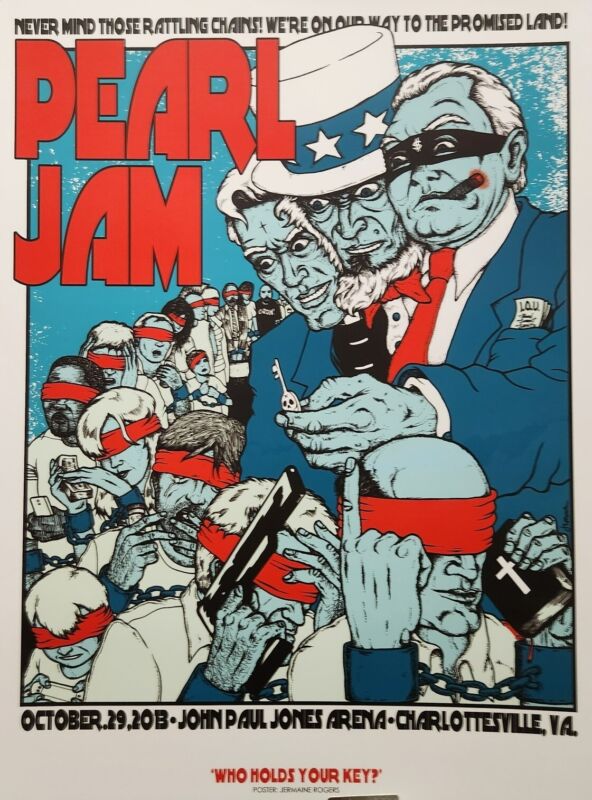 Pearl Jam 2013 Charlottesville VA Tour Poster Print Eddie Vedder Flawless