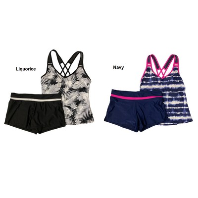 

Zeroxposur Женский купальник Tankini из двух частей с перекрестными ремешками на спине