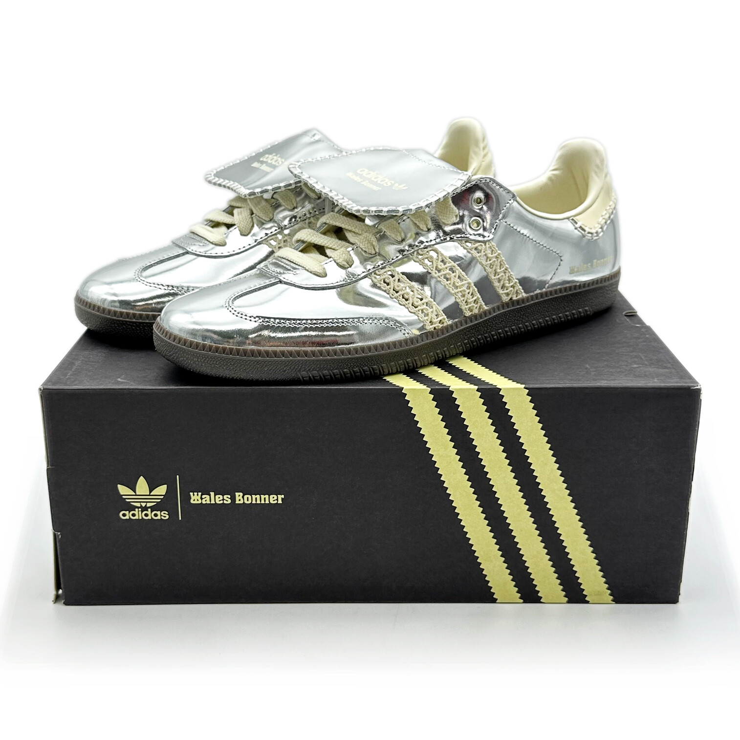 IG8181 Wales Bonner adidas Samba Silver Metallic Cream White IG8181 Wales Bonner adidas Samba Silver Metallic Cream White