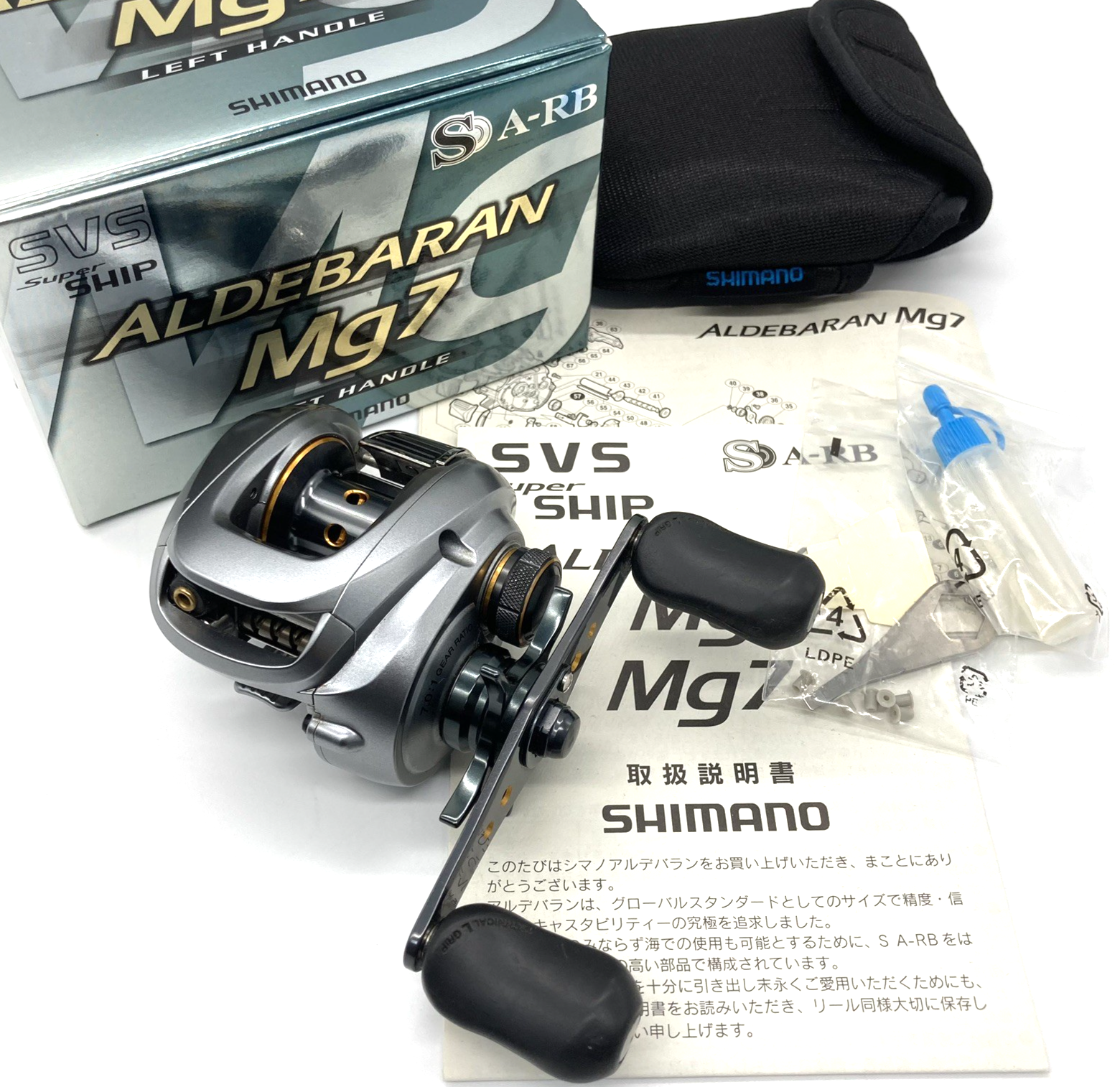 SHIMANO ALDEBARAN Mg7 ベイトリール Shimano 09 ALDEBARAN Mg7 Left Handed Bait Casting Reel with
