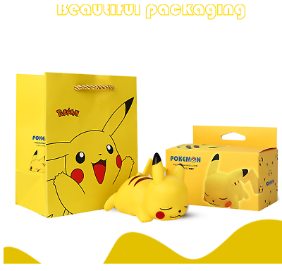 Pokemon Pikachu Night Light Glowing Children Toy Bedside Lamp Present Cute Nice