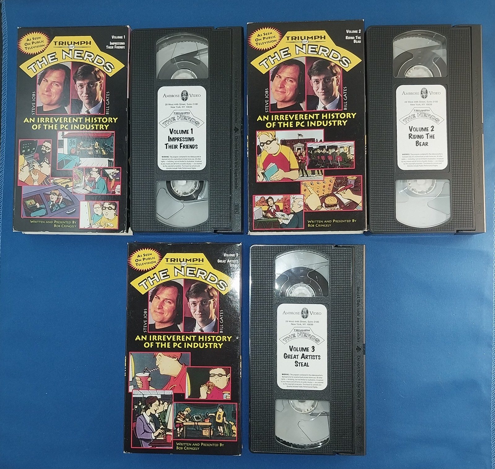 Triumph of the Nerds VHS 3 Tape Set Gates Steve Jobs 90s