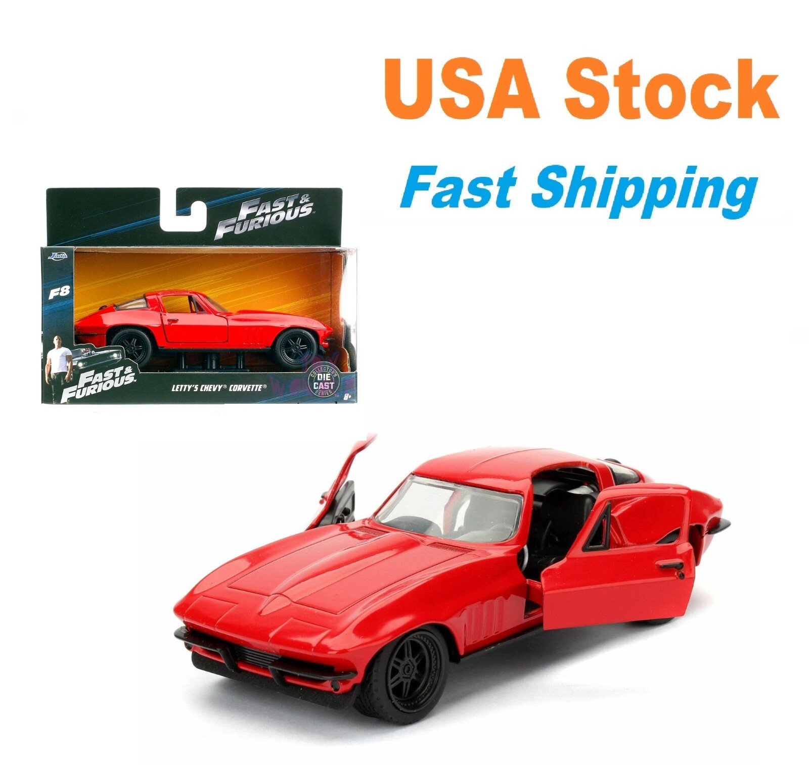 (未使用･未開封品)　1:24 FAST &amp; FURIOUS DIECAST MINICAR Letty&#39;S Chevy Corvette qdkdu57 Amazon | 1:24 FAST & FURIOUS DIECAST MINICAR Letty'S Chevy
