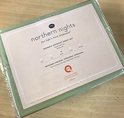 Northern Nights 700TC 100% Cotton Wrinkle Defense 4-Piece Sheet Set w/ Embroider