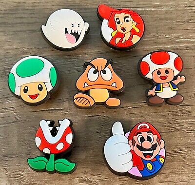 7 & 8pc Video Game Cartoon Shoe Charms for Crocs Laces