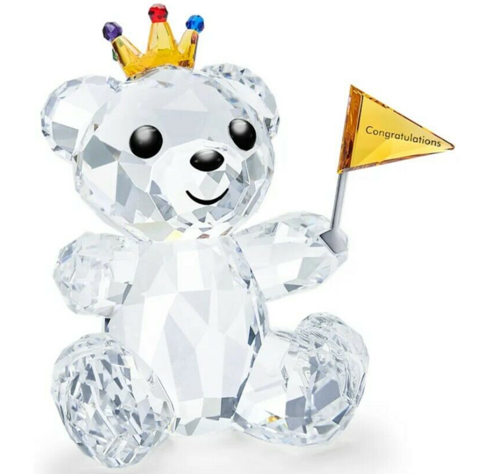 Swarovski Kris Bear Congratulations Crystal Figurine