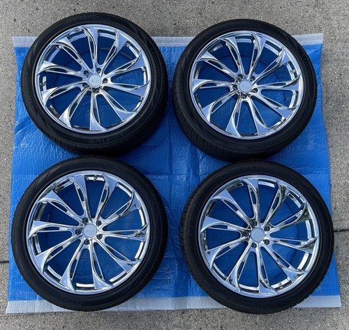 Various – Eclipse 22x8.5 5x114.3 38 Offset Eclipse 106 Chrome Wheels 265/40R22