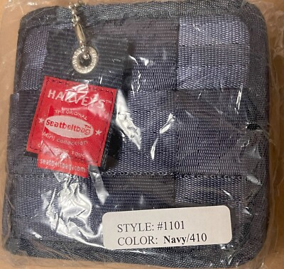 Harveys Navy Half Sized Seatbelt Zip-Around Classic Wallet (circa 2008)